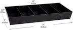 Mind Reader Snack Tray, Countertop Organizer, Snack Tray, Pantry, Breakroom, Kitchen, Black - Image 3