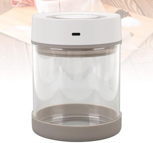 Aramox Electric Vacuum Canister, Sealed Glass Jar for Tea Coffee Beans Nuts Food Storage, with Built in 500mAh Battery, for Home Kitchen Organizer (600ml) - Image 3