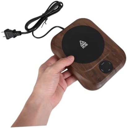 INOOMP Mug Warmer with Temperature Display and Timer Reservation, Electric Heating Plate for Desk and Bedroom, Oversized Heating Panel with Colorful Ambience Light, Cord - Image 4