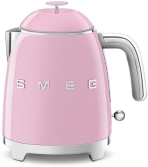 SMEG Mini 50's Retro Style 3 Cup Electric Kettle with Double Wall Anti Slip Base and Water Level Indicator (Pink) by Unknown