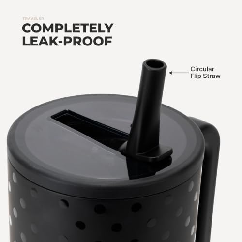 HydroJug Polka Dot Traveler 40oz, Insulated Tumbler, Noire Satin - Image 4