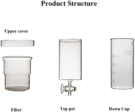 Cold Brew Coffee Maker,Cold Drip Coffee Machine with Adjustable Drip Filter,Glass Cold Brew Coffee Tower Iced Coffee Brewer for Home and Office - Image 5