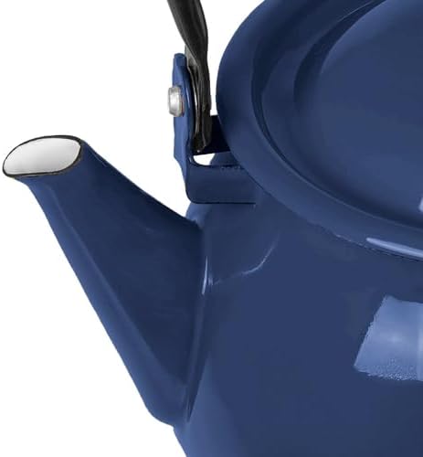 Vintage Enamel Kettle, Tea Pot Stovetop for Hot Water Fast to Boil, Teapot for Stovetop, Hot Water Kettle Teapot (Valentine Vintage 3.5L) - Image 3