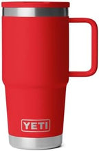 YETI Rambler 20 oz Travel Mug with Flip Straw Lid – Stainless Steel, Vacuum Insulated, Leakproof, Cup Holder Friendly, Rescue Red by YETI