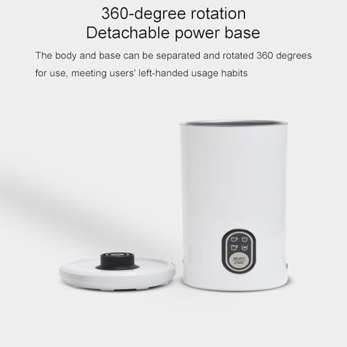 Milk Foam Machine, Magnetic Drive, Efficient Whipping, 304 Stainless Steel Inner Tank, 360-degree Rotating Base, Three-dimensional Vortex Foaming, Enjoy Fine Milk Foam with Ease - Image 7