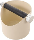 Espresso Grounds Coffee Knock Box, round Stainless Steel with Removable Rod by SOIMISS