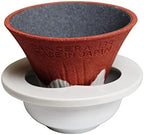 Mt. Fuji Ceramic Coffee Filter - Made in Japan - Reusable Dripper - Red by IPPINKA