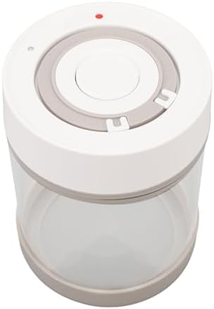 Electric Vacuum Canister, High Borosilicate Glass Vacuum Sealed Coffee Jar, 500mAh Built In Battery, Airtight Tea Bean Nut Storage for Home Kitchen Organizer (600ml) by Unknown