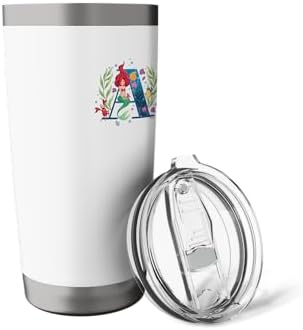 Disney Princess Alphabet Monogram Mermaid Letter A for Ariel Stainless Steel Insulated Tumbler - Image 5