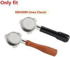 51mm Coffee Bottomless Portafilter With 2cups Filter,Compatible For DeLonghi, EM450M Linea Classic Stainless Steel Bottomless Portafilter(Style 1) - Image 3