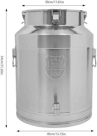 Large Water Bottle, Milk Steam Pitchers, Stainless Steel Sealed Bucket Jug, Large Mouth Opening, for Milk, Coffee and Cappuccino (76L/20.1Gal) - Image 2