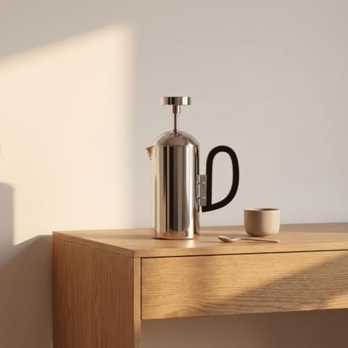 Minimalist Decorative Coffee Pot Ornament | Sleek Modern Decoration, Stainless metal carafe, Compact, for Tabletop Decor, Gold, Kettle - Image 5