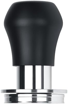Normcore 45.5mm Coffee Tamper V4.1 Mini, Spring-Loaded Espresso Tamper with Click Feedback, Flat Base with Silicone Stand for Flair Pro, Pro 2, Black by NORMCORECOFFEETOOLS