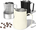 350/500ml Stainless Steel Milk Frothing Pitcher Coffee Barista Frother Pitcher Espresso Steaming Frother Latte Cup Milk Jug(black 500ml) - Image 3