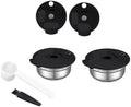 Reusable Pod,Silicone Cap Lid Stainless Steel Refill Coffee Capsule，Compatible With Bosch.,Compatible With Tassimo，with 60/180/ 200 /220ml(Steel 60 180 200 220,Without tamper) by Unknown