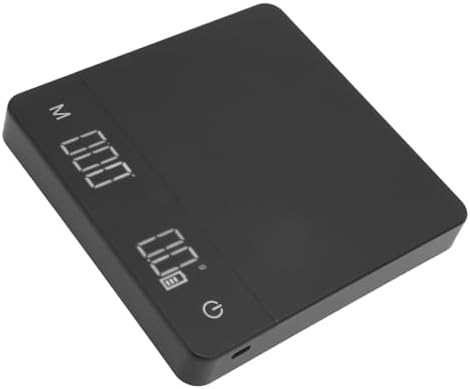 Digital Coffee Scale, 0.1g Precision Timer Function Auto Tare Auto Shut Off LED Display TypeC Charging ABS Material Anti Slip Mat Rechargeable Battery with Espresso (5kg/0.1g) - Image 5