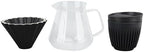 Pour Over Coffee Dripper Stand Multipurpose Double Layer Coffee Dripper Station with Glass Coffee Pot Black Coffee Cup Filter Cup for Coffee Making - Image 3