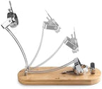IBILI Folding + Rotating Ham Holder Stainless Steel + Bamboo 48 x 18.5 cm - Image 3