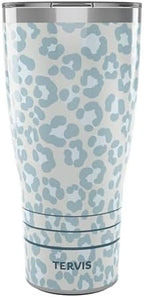 Tervis Traveler Lapis Leopard Animal Print Triple Walled Insulated Tumbler Travel Cup Keeps Drinks Cold & Hot, 30oz, Stainless Steel by TervisTumblerCompany