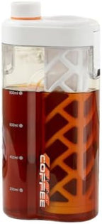 Cold Brew Coffee Maker,33 oz BPA free Pitcher with 350-Mesh Ultra-Fine Filter, Refrigerator Horizontal Stackable Space Saving, Airtight & Leak-Proof for Iced Coffee,Tea & Lemonade (White) by Peifly