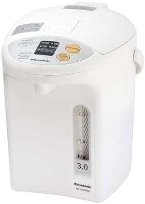 Panasonic 3L Water Boiler Electric Hot Water Dispenser Countertop w/Slow-Drip Mode for Coffee & Tea, 4 Temp Presets, Charcoal‑Purified Stainless, Auto Shut‑Off, Timer & Safety Lock - NC-EG3000 by Unknown