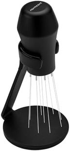 Normcore WDT Distribution Tool with Stand V3-9 Prong Needle Espresso Stirrer - 18 Needles 0.25mm / 0.3mm Thick Spring Wires - Weiss Distribution Technique - Anodized Aluminum Handle - Image 4