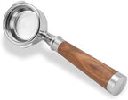 58mm Espresso Bottomless Portafilter with 2 Ear | Fits Most Gaggia Espresso Machine | Food Grade Stainless Steel Basket and Walnut Handle | 58mm Espresso Machine Accessories by CrossCreekLLC