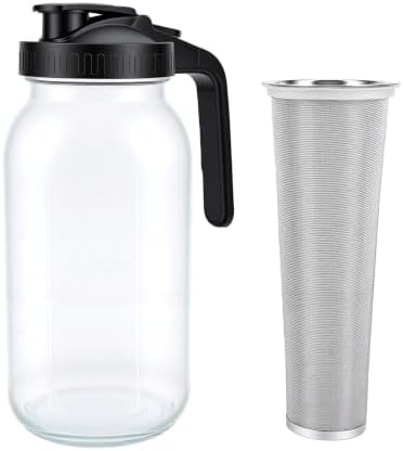 GOWENIC Cold Brew Coffee Maker 64oz Glass Pitcher with Fine Filter - Image 6