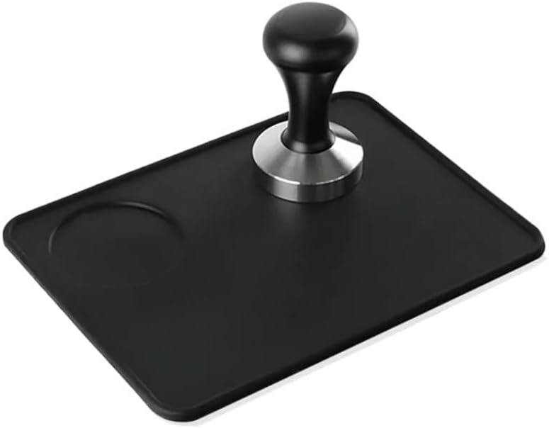 Espresso Coffee Tampers Mat Silicone Tamper Holder Corner Pad Anti-skid Tamper Mat Barista Coffee Bar Powder Distributor PadNO.1089(S-Black) - Image 2