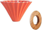 Ceramic Hand Brewing Coffee Dripper Pour Over Maker Handmade Origami Filter Cup Flower Shape Funnel Drip Cafe(Color 1,3-4CUP) by Unknown