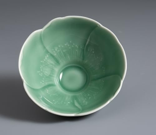 Longquan Porcelain Handmade Gift Set - 4 Flowering Gongfu Tea Cups - Image 5