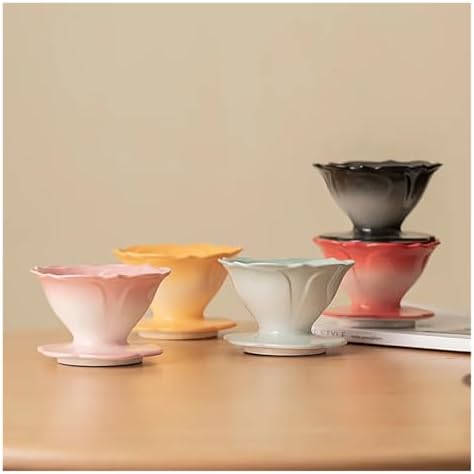 Porcelain Coffee Dripper Ceramic Filter Cup Manual Brew Tool Chic Home Barista Accessories Reusable(Yellow) - Image 2