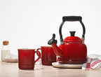 Le Creuset Demi Kettle (1.25 qt.) and 2 Mugs (14 oz. each), White/Black - Image 4