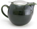 Zero Japan Bee House Round Teapot For One, 24 Oz - Ceramic Tea Pot with Stainless Steel Lid and Infuser, Smooth-Pour Spout, Diswasher and Microwave Safe Tea Pots (Antique Green) by ZEROJAPAN