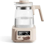 Babysmooth Smart Kettle Pro Glass Electric Kettle, 1.3L Digital LED Kettle with 40-100°C Temperature Control, 72H Auto Keep Warm, Silent Operation, BPA-Free for Baby Formula, Tea & Coffee Brewing by Unknown