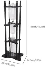 Cold Brew Maker Tower Iced Coffee Maker, Cold Brew Coffee Maker, 2500ml Vertical Japanese Style Glass Container and Wood Stand 25 Cups With Slow Drip Technology For Home Office Drip Coffee Maker - Image 7