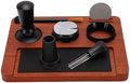 Asixxsix Coffee Tamper Set, 7PCS Espresso Accessories Kit with Wood Espresso Tamping Station, Distributor, Dosing Funnel, PuckScreen, Brush, 51mm Tamper Tools by Asixxsix