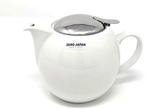 Zero Japan Bee House Round Teapot For One, 24 Oz - Ceramic Tea Pot with Stainless Steel Lid and Infuser, Smooth-Pour Spout, Diswasher and Microwave Safe Tea Pots (White) - Image 2