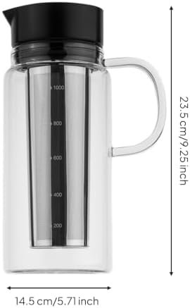 Iced Tea Glass Cold Brew Maker, Black 1000ML - Image 3