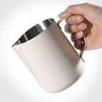 Milk Frother Cup Stainless Steel Stainless Steel Milk Frothing Jug Long Rounded Spout Latte Art Pitcher Frother Professional Barista Steaming Accessorie(600ml-black) - Image 6