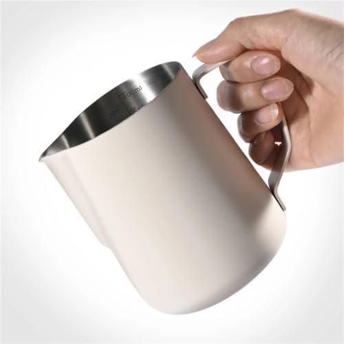 Milk Frother Cup Stainless Steel Stainless Steel Milk Frothing Jug Long Rounded Spout Latte Art Pitcher Frother Professional Barista Steaming Accessorie(600ml-black) - Image 6