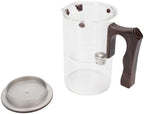 WALFRONT Glass Teapot with Strainer Heatproof Glass Tea Maker with Stainless Steel Infuser Removable Inner Liner Wood Handle Fine Filtration for Loose Leaf Tea Home Office (Transparent 750ml) - Image 5