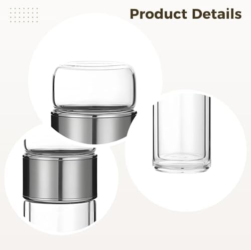Glass Tea Infuser Bottle, Double-Wall Insulated Travel Tumbler, Heat-Resistant Loose Leaf Strainer Mug, 16.9 Oz Glass Water Bottle for Home, Office, School, Silver - Image 4