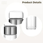Silver Travel Tea Tumbler, 11.8 Oz Glass Infuser Bottle, Heat-Resistant Double Wall Design for Loose Leaf Tea - Image 3
