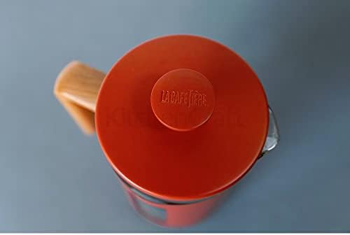 La Cafetière Pisa Stainless Steel Cafetière, Eight Cup, Red, Gift Boxed - Image 3