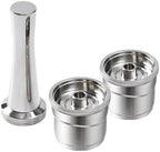 Reusable Coffee Capsules，Coffee Machine Stainless Steel Filling Pods Rich Cream,Compatible With Illy，X7 Y3 Y5(Left) by Unknown
