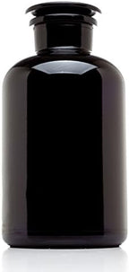 Infinity Jars 2L (68 Fl oz) Black Ultraviolet Blocking Glass Apothecary Jar Airtight Smell‑Proof Refillable Container for Herbs, Spices, Tea & Essential Oils 3-Pack - Image 3