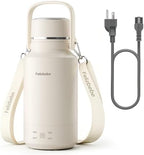 33.8 Oz/1000mL Portable Electric Kettle,304 Stainless Steel Travel Kettle Electric,4 Temp Settings with Holding Heat,600W Fast Boiling Water with Auto Shut-Off and Boil Dry Protection by Felizbebe