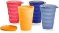 Tupperware Impressions Tumbler Set in Multicolor, 4 Count, Dishwasher Safe and BPA Free (4 Tumblers, 4 Lids, 17 fl oz each) by Tupperware