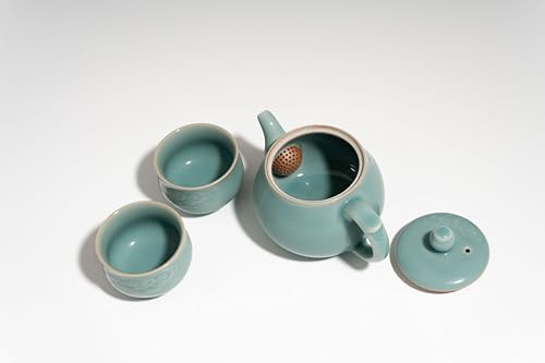 190ml Porcelain Gongfu Tea Set – Tea Pot with 2 Cups, Chinese Tea Set, Gift Box, Suitable for Tea Enthusiasts - Image 3